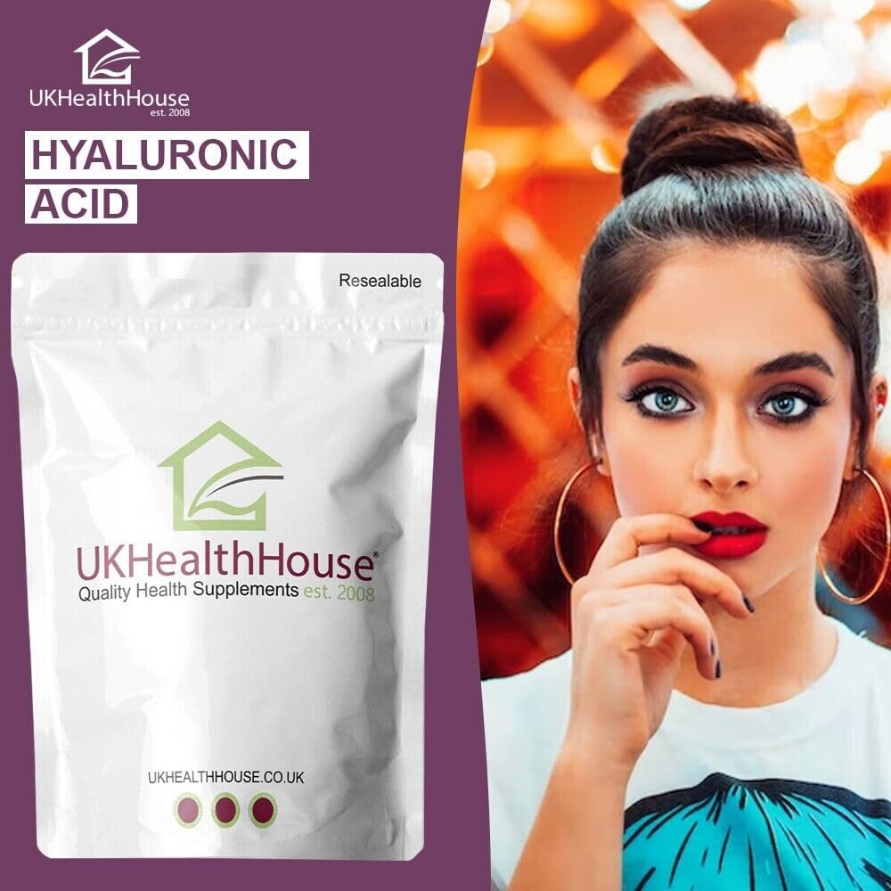 Hyaluronic Acid Supplement 200mg Vegan High Strength Hyaluronic Acid Tablets Natural Skin, Hair & Joint Supplement for Women & Men Superior Absorption (120 tabs)