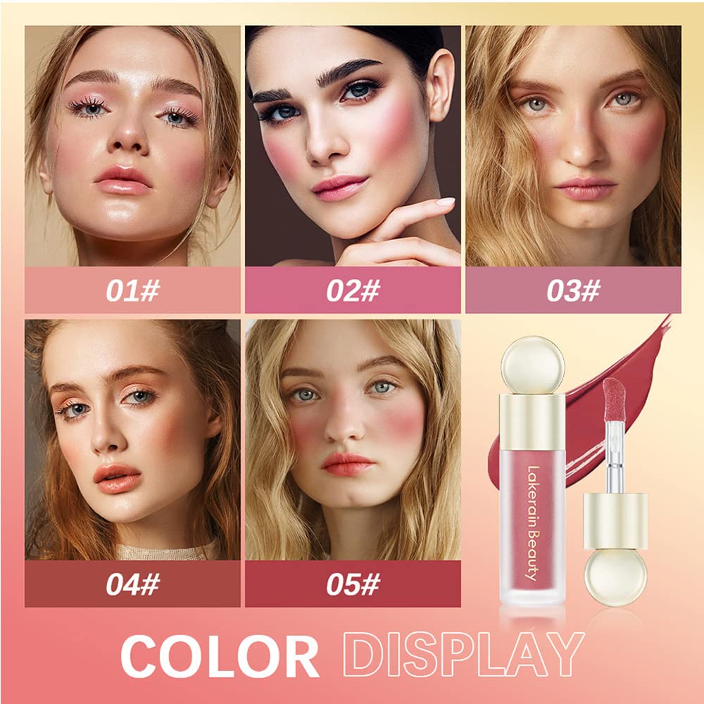 ZDHSOY Liquid Blush - Soft Cream Liquid Blush Makeup/Lip and Cheek Blush Tint/Skin Tint Blush/Dewy Face Blush for Cheeks (#04)
