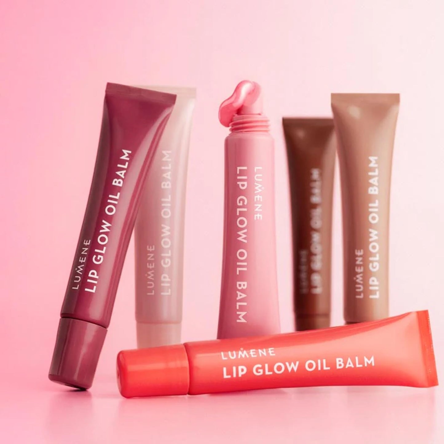 Lumene Lip Glow Oil Balm 10 ml, 100 Vegan, Wild crafted, Made in Finland (5 Raspberry)