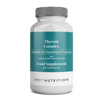 Hey Nutrition Thyroid Complex Supplement - Copper, Iron, Zinc, Selenium, Vitamin B Blend - Advanced Thyroid Function - 60 Capsules/30 Servings - Non-GMO, Vegan