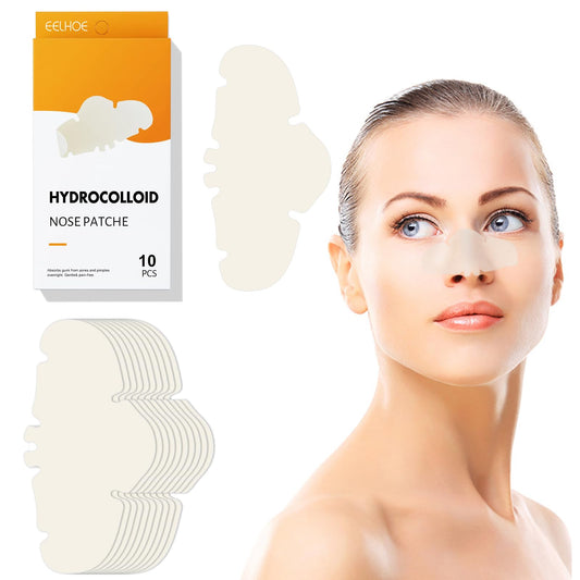 Generic Hydrocolloid Nose Strips for Blackhead Removal, Deep Cleansing Pore Strips to Absorb Oil and Dirt, Acne Treatment Patches for Nose, Invisible Spot Stickers for Men and Women (10 Count)