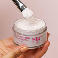 SBC Skincare Hydra-Collagen Creamy Clay Mask 100ml, Collagen Face Mask, Detoxifies Your Skin, Refines Pores and Improves Radiance