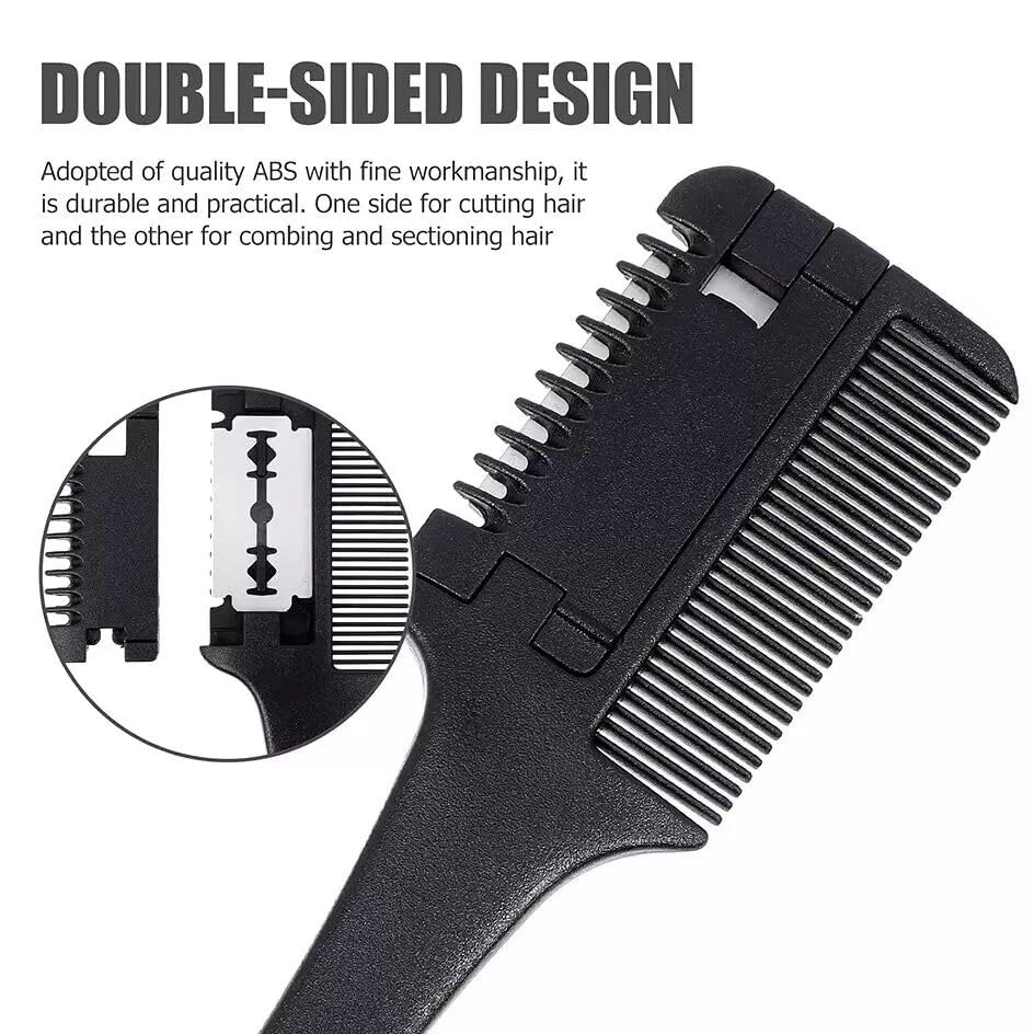 Generic Hair Razor Comb for Hair Thinning & Styling Comb | Double Sided Hairdressing Tool for Barbers and Hairdressers