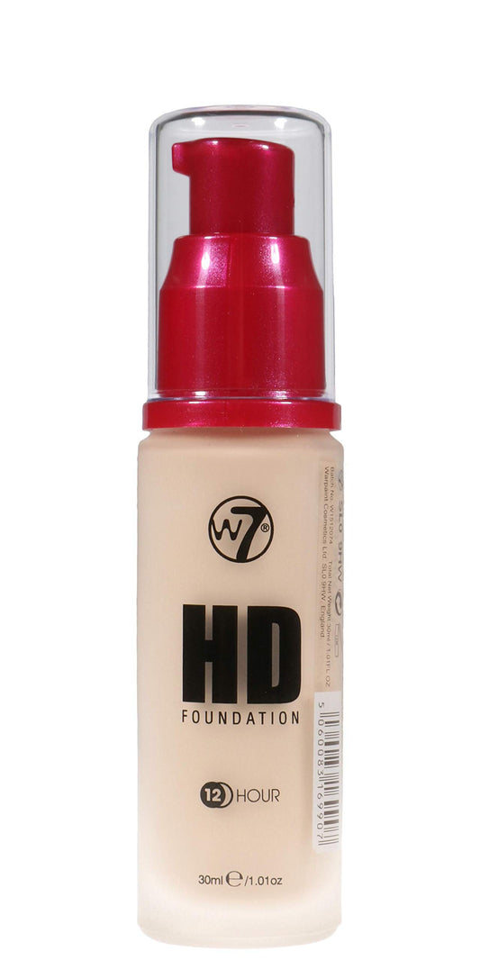 W7 High Definition Buff Pump Foundation, 30 ml
