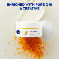 NIVEA Q10 Anti-Wrinkle Power Protecting Day Cream SPF 30 (50ml), Anti-Wrinkle Face Cream with Skin Identical Q10 and Creatine, Face Cream for 3x Wrinkles and Age Spots