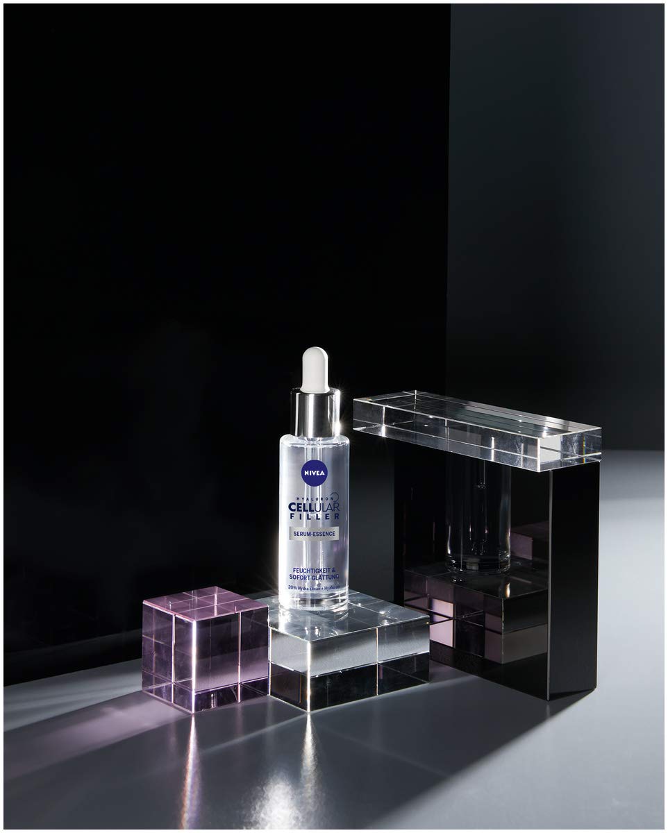 NIVEA Cellular Filler Hyaluronic Serum Essence (30 ml), Preparatory Face Serum, Moisturising, Anti-Age Hydra Elixir for Smooth Skin