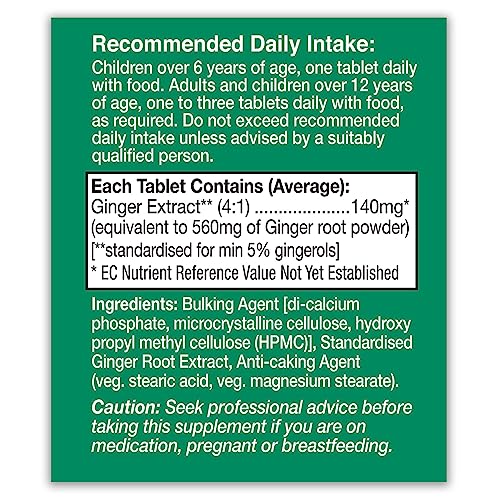 HealthAid Ginger Extract 560mg 60 Tablets