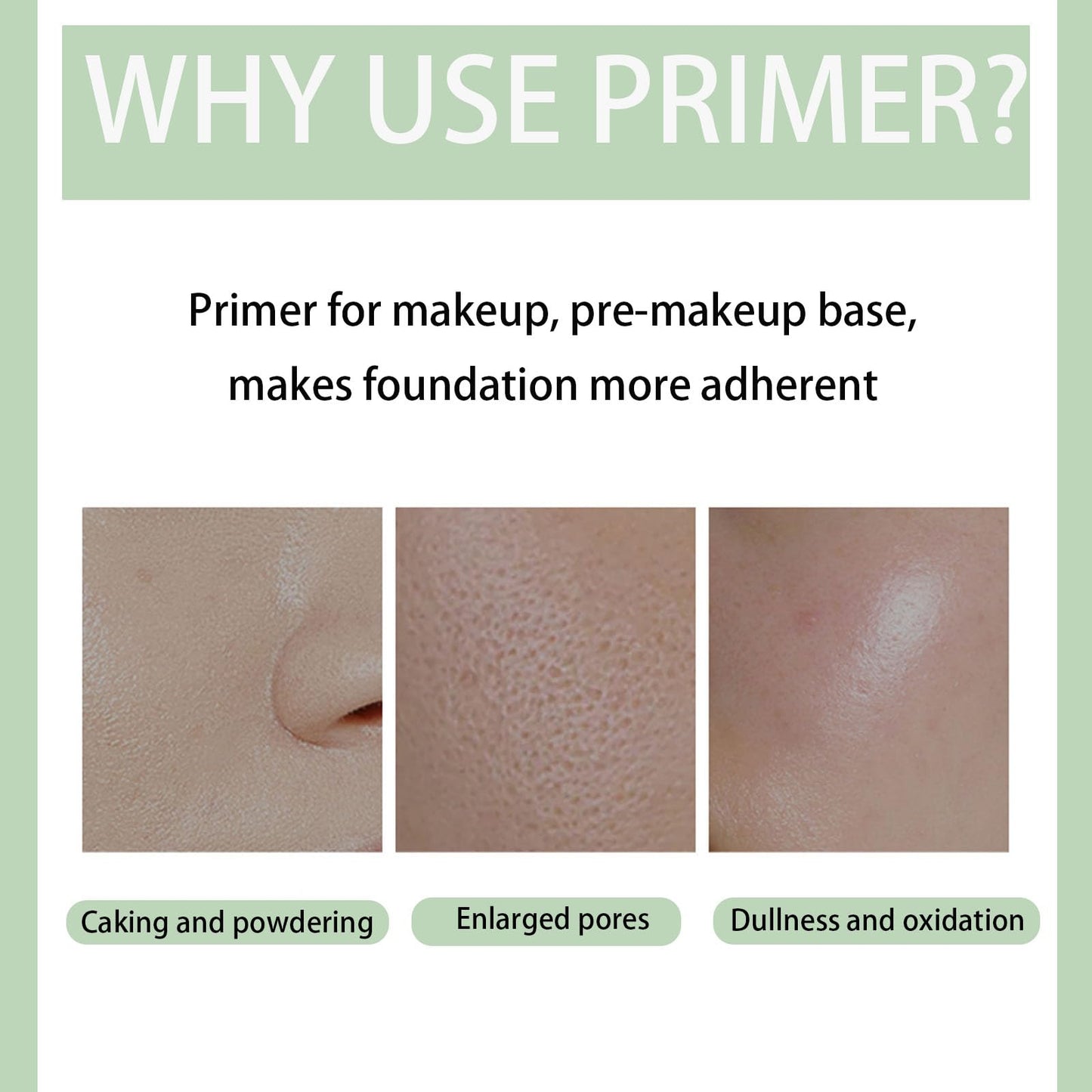 Shengqialun Green Colour Corrector Primer, Anti Redness Cream For Face Long-Lasting, Green Concealer Waterproof & Sweat-Proof Formula, Face Primer Makeup For Women And Girls