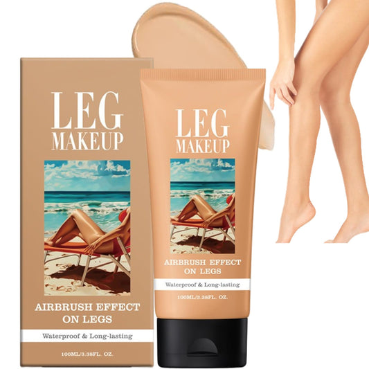 AuraBeen Waterproof Full Coverage Leg Makeup - Conceals lines and other skin concerns on mature skin - Smooth, long-lasting body makeup - No transfer formula - Light brown tone