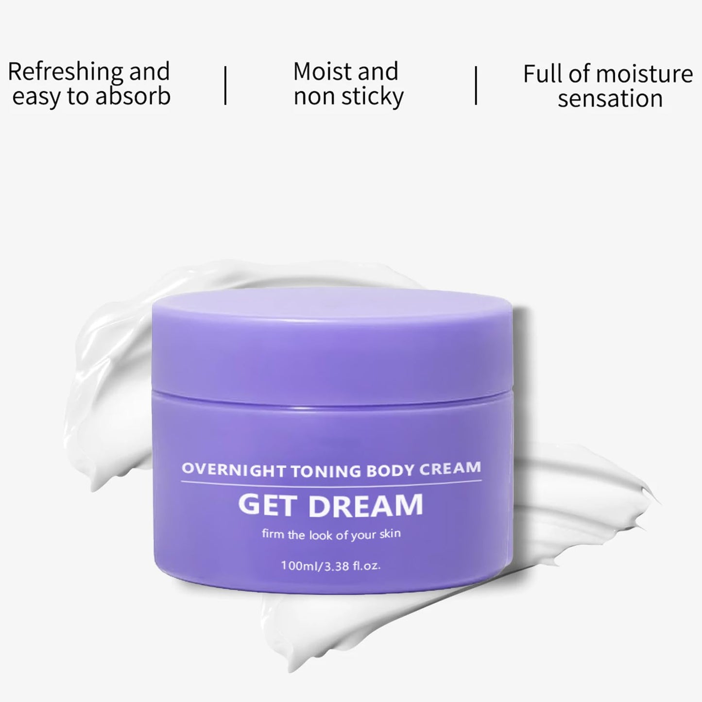 SONGQEE Overnight Toning Body Firming Cream, Skin Tightening Cream for Women, Improve Loose Skin, Hydrating Body Moisturiser, Skin Firming Body Creams for All Skin Types (100ml, 3.38 fl oz)