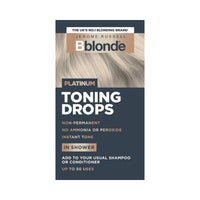 Jerome Russell Bblonde Platinum Toning Drops - Non-Permanent Platinum Hair Toner, Refresh & Maintain Blonde Hair Dye, Add Drops in Shower with Shampoo or Conditioner, 50 Uses