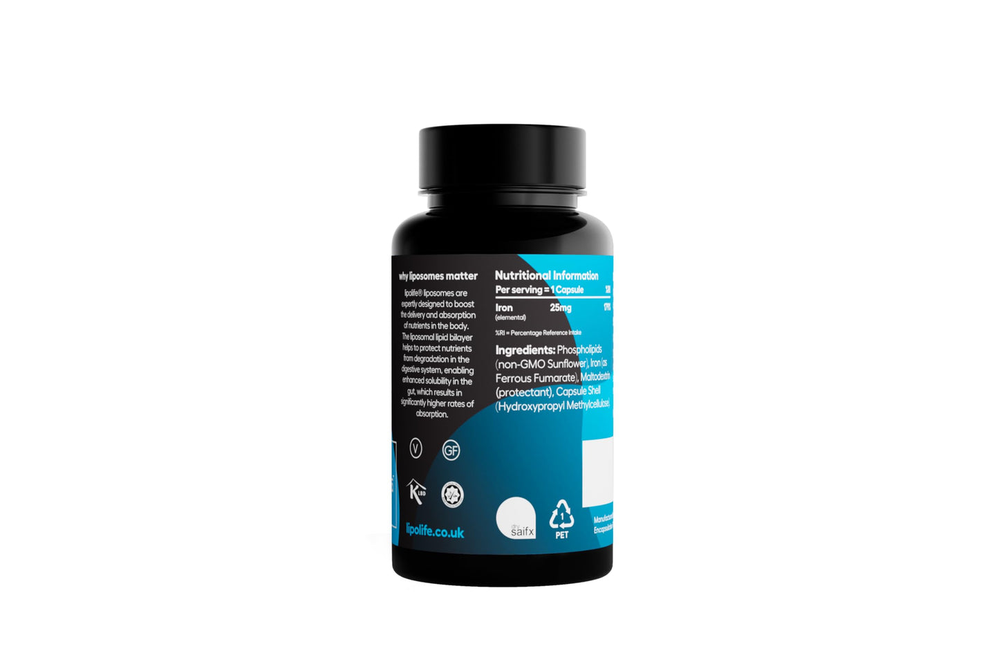 Lipolife Liposomal Iron - Gentle, Highly Absorbable - 30 Capsules - lipolife