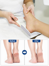 EBANKU 50 PCS Foot Files Reusable Stainless Steel Foot File Callus Remover Professional Abrasive Feet Rasp Foot Refill Pads Pedicure Sandpapers Replacement (Gray)