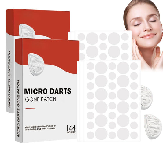 Cureluxe 2PCS Microdarts Patch-Acne Pimple Skin Removal Patches - Botanic Formula with Tea Tree & Centella, Fast Absorb Micro Needle Patches for All Skin Types,Multi-purpose stickers