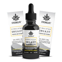 Shilajit Resin Stronglife Himalayan Liquid Oil Drops 30 gram Equivalent | Natural Source of Fulvic Acid & Mineral Oral Drops | UK Lab Certified | 30ml