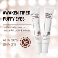 YUYUE-YY Retinol Eye Cream, Retinol Serum Eye Cream for Dark Circles and Puffy Eyes, Eye Cream with Retinol & AHA 30% & BHA 2% & Hyaluronic Acid for Fine Lines & Wrinkles Saggy Skin Puffy Eyes