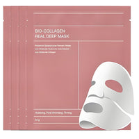MINSHZEE Collagen Anti-Wrinkle Moisturising Face Mask, Korean Overnight Treatment, Pore Shrinking, 4 Pack