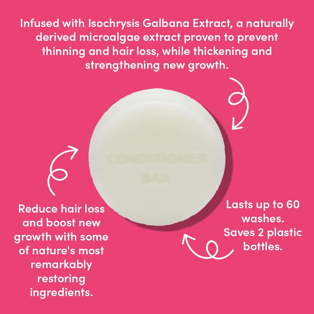 grüum Hair Growth Hair Conditioner Bar 50g - SLES, EDTA & Paraben Free Conditioner Bar for Hair Lasts up to 60 Washes - Plant-Based Vegan Solid Conditioners Bars for Hairs