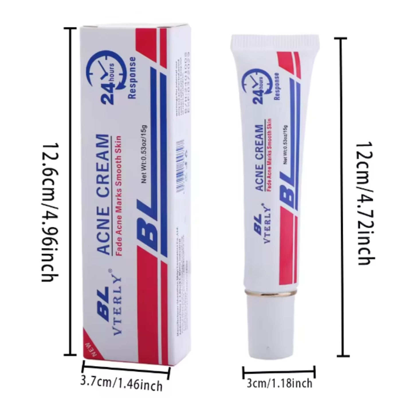 Rapid Acne Scar Treatment Cream - 24-Hour Fast Spot Reduction, Anti Acne Formula, Sensitive Skin Safe, Includes Fast Acne Scar Removal, Moisturiser, Deep Pore Cleansing - 30ml