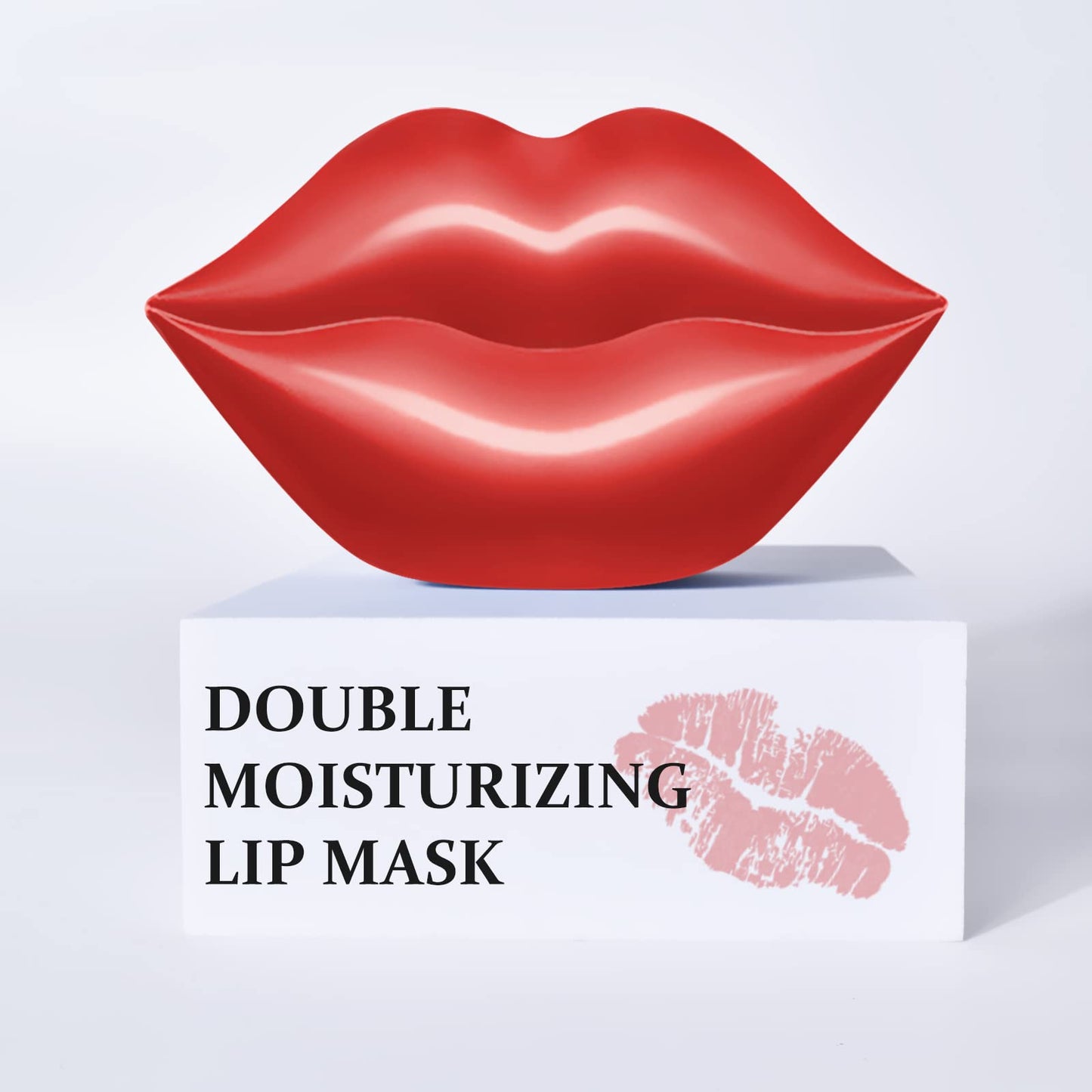 KYDA 20Pcs Moisturizing Lip Mask Set, Collagen Lip Sleep Mask Reduces Lip Lines and Natural Moisture Lip Mask Patches,Effectively Anti-Wrinkle and Nourish The Lip Skin Nourishes Lip Care Pad (B- Red)