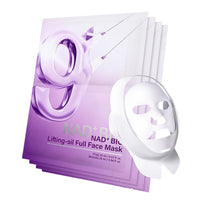TBeautfave Anti Aging Face Mask, Hydrating Sheet Mask Korean, Lifting-sil Full Face Masks, Improves Jowls, Wrinkles, Neck Lines, Skin Firmness, Pack of 5