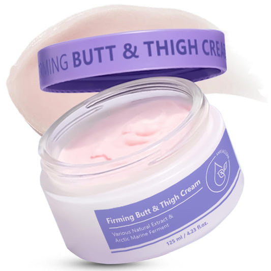 Firming Butt & Thigh Cream, Skin Tightening Cream Body Lotion For Crepey Skin – Smooths The Look Of Dimpled Texture, Fades The Look Of Stretch Marks – Smooth, Sculpted Glutes, Hydrating Toning