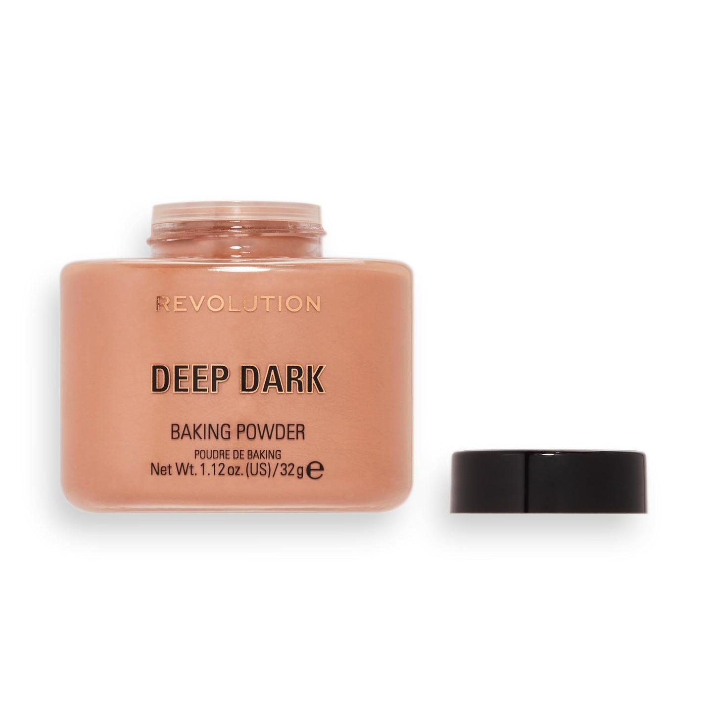 Revolution Beauty London, Loose Baking Powder, Prolongs Makeup Wear, Setting Deep Dark, For Dark Skin tones, 32g