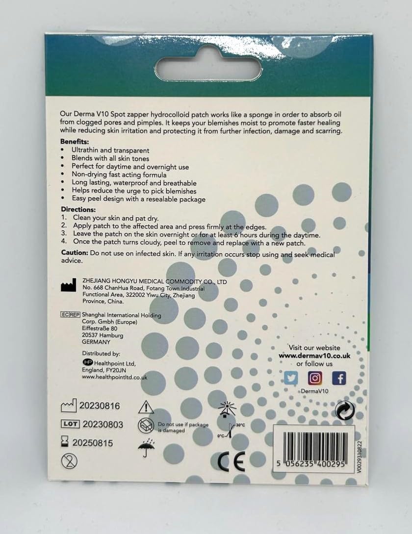 Generic Twin Pack DERMA V10 Spot Zapper Patches (48 Patches)+ Luck Of The Irish Sticker