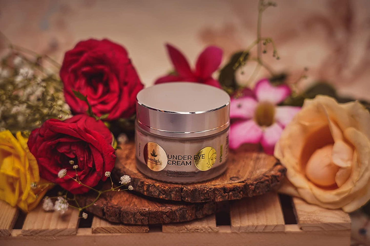 Neolith Under Eye Cream for Dark Circle, Anti Fatigue, Reduces Puffiness, Reduce Wrinkles and Fine lines, with Aloe vera & Kokum Butter | Eco certified Organic & Natural ingredients