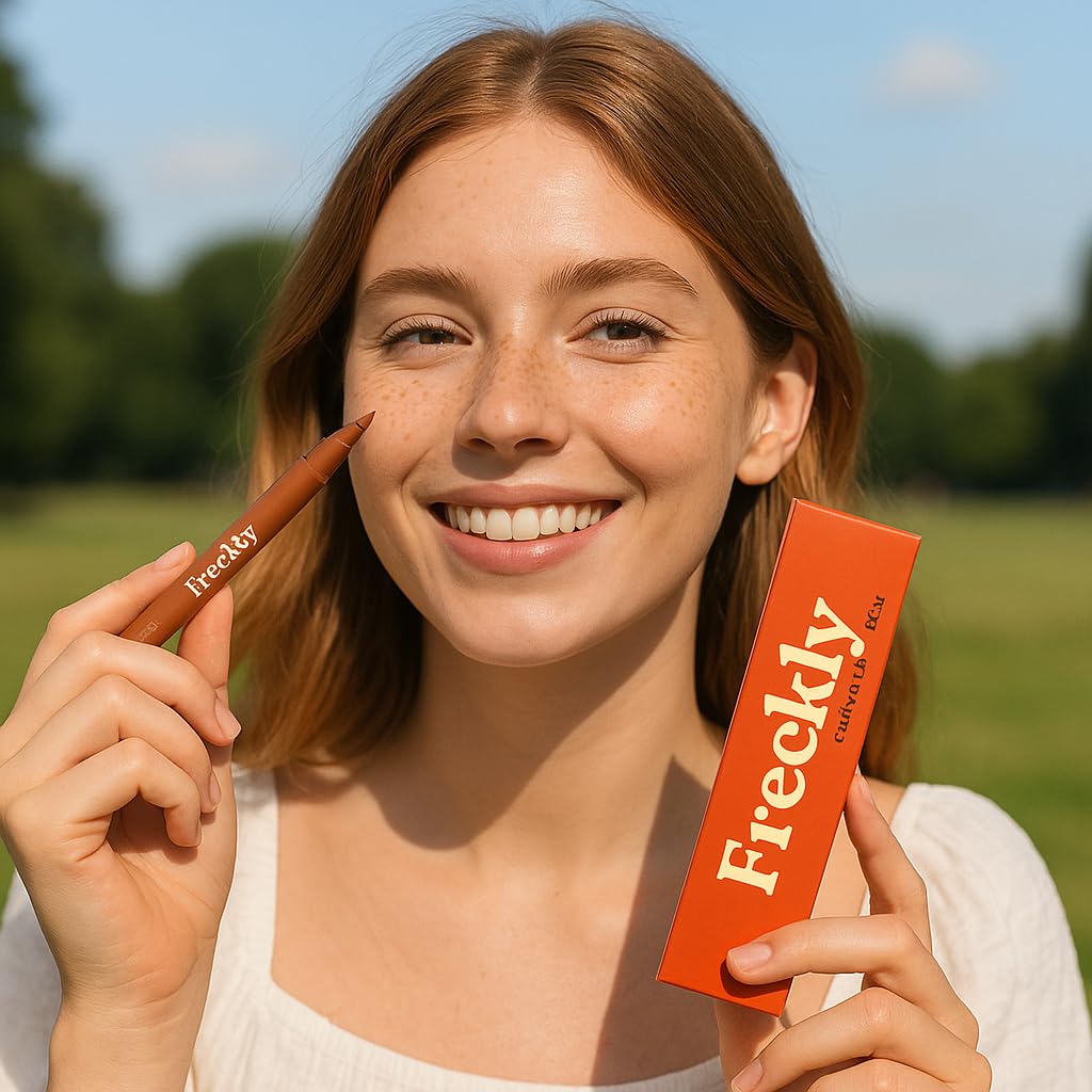 Waterproof Freckle Pen – Natural, Realistic Faux Freckles with Felt Tip Applicator. Quick-Drying, Long-Lasting, Skin-Friendly Makeup for Effortless Freckle Looks (Light Brown)