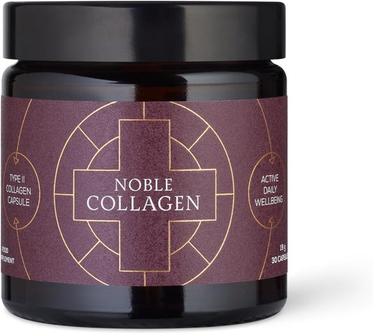 Ancient + Brave Noble Collagen - Type 2 Collagen Capsules for Joint Health, Healthy Bones & Ligaments - Enhanced with Vitamin C, Boswellia Serrata & Manganese - Gluten Free, Soy Free, 30 Capsules