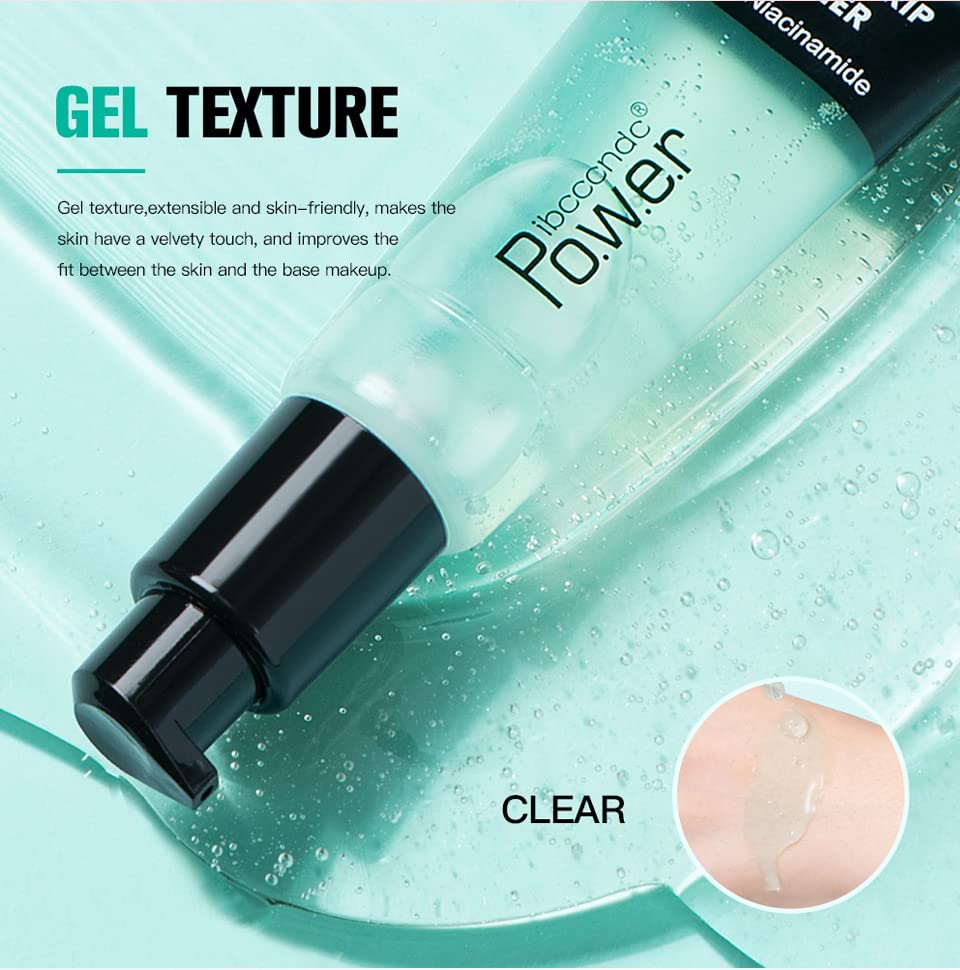 Power Grip Primer + 4% Niacinamide, Hydrating Face Primer, Evens Skin, Grips Makeup, Moisturizes Primes, Perfect Gel-Based, Primer Face Makeup for Long Lasting, Smoothing Foundation Primer (Pink)