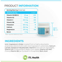 MAG365 ITL Health BF Plus Calcium Zinc Magnesium Powder | Including D3, K2, C, B6, Boron, Zinc and Potassium | Formulated for Optimal Bone Health, and Immune Support | (210g)