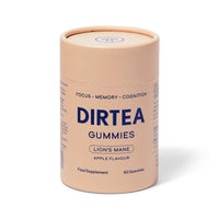 DIRTEA 60 Lion's Mane Mushroom Gummies | 2,400mg / Serving | Vegan, Natural & Sugar Free | with Vitamin B12 & B5 | Focus & Memory Supplement | 60 Gummies (30 Servings) - Apple Flavour