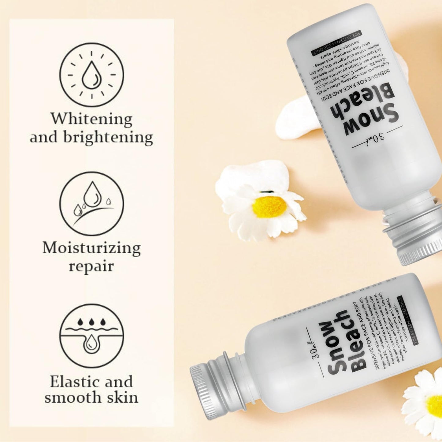 ISBEAUSOLS Skin Bleaching Cream - Body Cream for Women - Whitening Body Lotion for Intimate Area - Skin Lightening Cream For Underarm - Snow Bleach Cream for Private Part - Deep Hydration & Reduces Skin Dullness