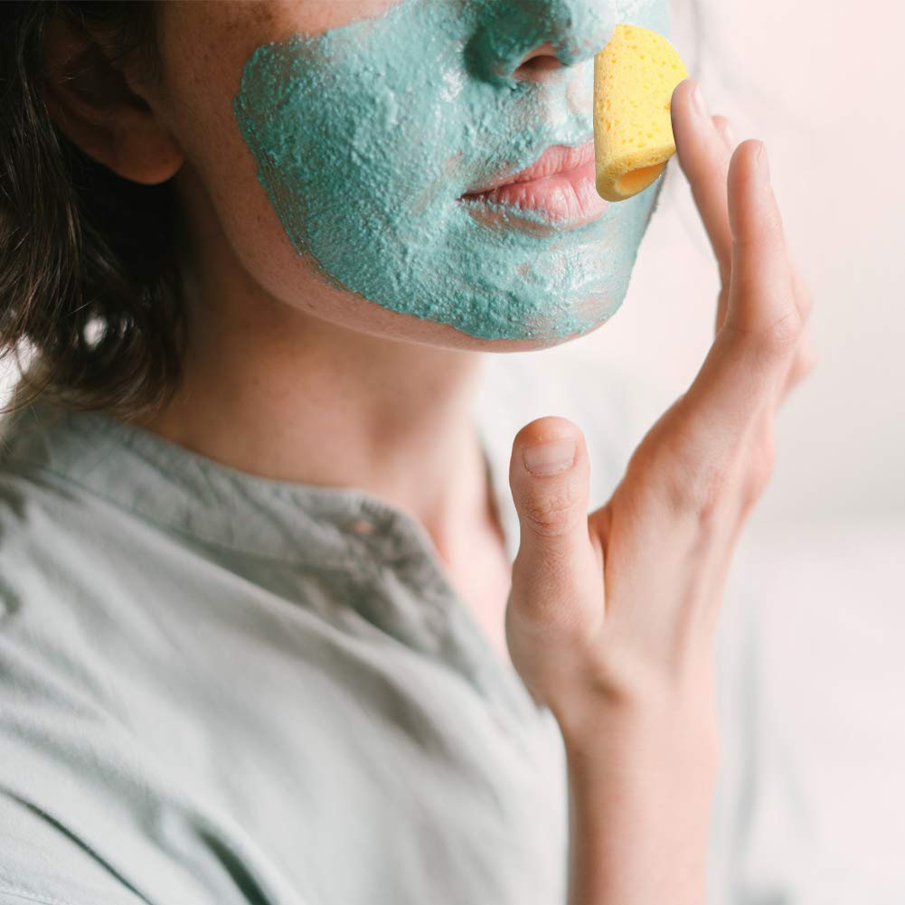 12Pcs Large Facial Sponges Reusable Natural Face Sponges Cleansing Puff Mask Sponges Make Up Remover Sponges Pads Cellulose Sponges Face Wash Sponge Reusable Round Face Sponge For Facial Cleaning SPA
