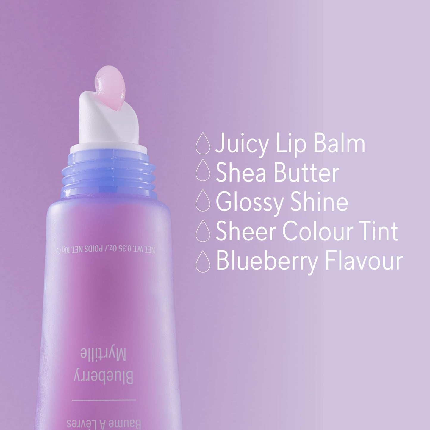 W7 Gloss Away Lip Balm - 2Pcs - Nourishing Lip Balm Formula With Shea Butter - Blueberry