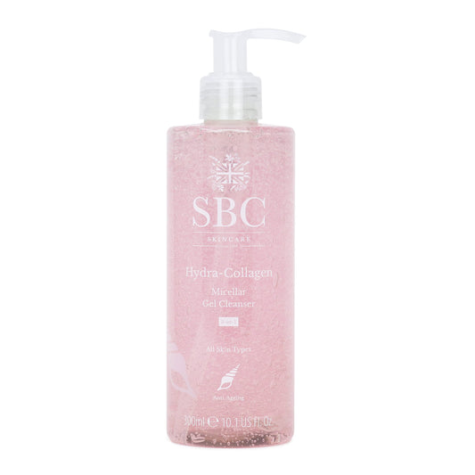 SBC Skincare Hydra-Collagen Micellar Gel Cleanser - 300ml | Hydrating Gel Makeup Remover | Cleansing Anti-Ageing Micellar Gel | Soap Free Makeup Remover