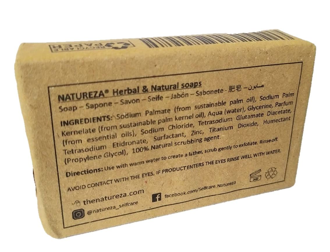 Natureza Organic Coffee scrub soap for deep cleansing anti ageing smooth spotless skin
