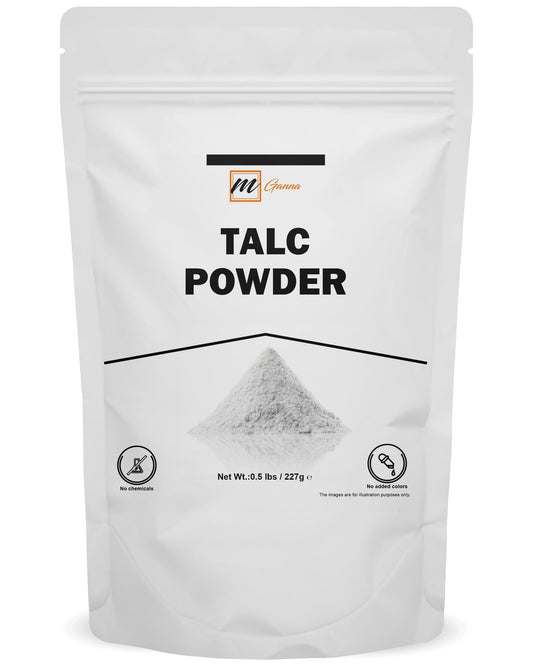 mGanna 100% Natural Talc Powder for Facial Make-up and Cosmetic formulations 0.5 LBS / 227 GMS