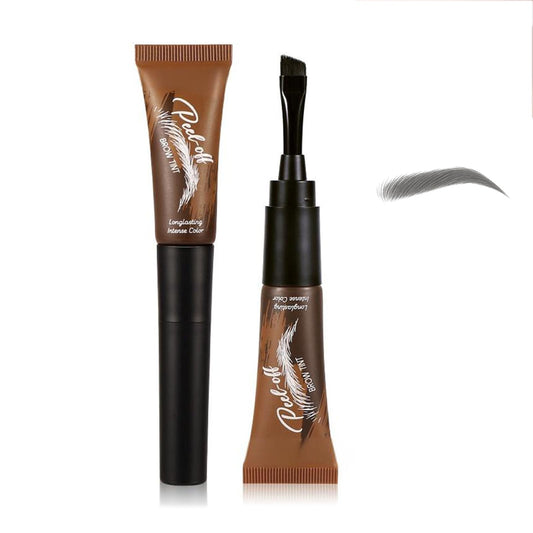 Generic Eyebrow Tint & Eyelash Tint Kit, Semi- Waterproof Brow Dye Gel, Lasts Up To 7 Days, Gentle Formula for Sensitive Skin, Easy Peel Off Technology for Quick Application & Removal, (05# Black)