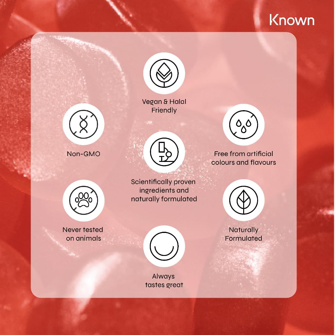 Essential Amino Acid (EAA) Gummies by Known Nutrition | Essential Support for Muscle Growth, Recovery, and Energy | Delicious Pink Lemonade Flavour | 60 Two-Per-Serve Gummies (Two Month’s Supply)