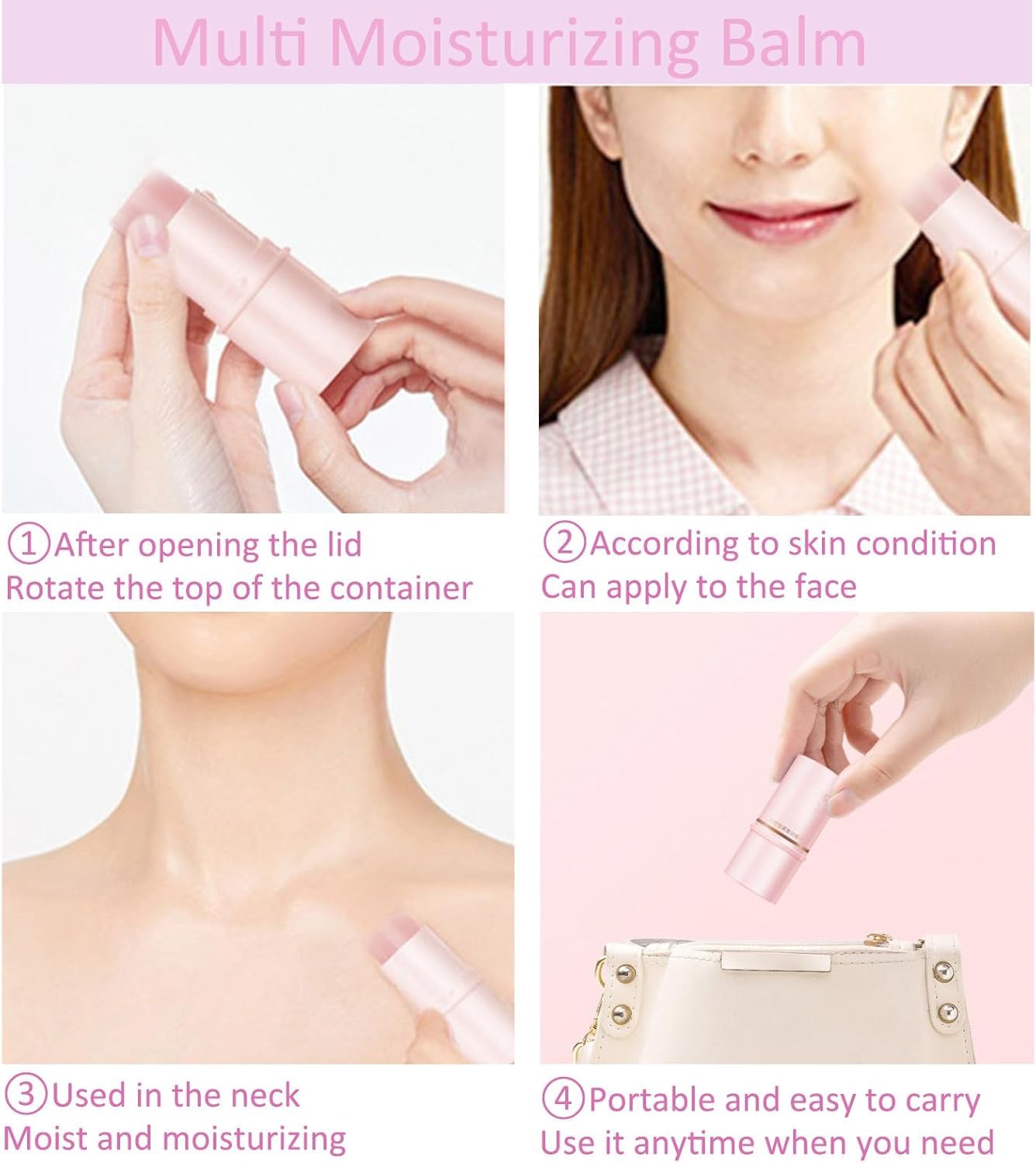 OKAQEE Wrinkle Multi Balm Stick, Wrinkle Bounce Multi Balm Hydrating Moisturizing Stick - Anti-aging Multi Balm Stick for Diminishing Face Lip & Eye Wrinkles Moisturizer (9g (Pack of 1))