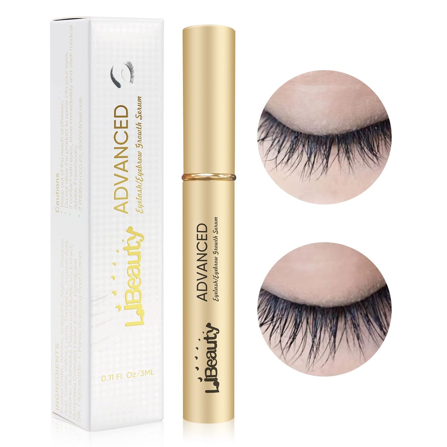Libeauty Lash Serum, 2ml Eyelash Serum, Eyelash Growth Serum, Brow Growth Serum for Growth, Thickness, Fuller, Stronger