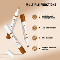 Maggidea Liquid Contour Stay, Long Wear Bronzer Cream Contour Makeup, Lightweight Bronzer Contour Stick with Sponge Tip, Long-Lasting Formula Flawless Definition Makeup, Blendable, Vegan & Cruelty-free