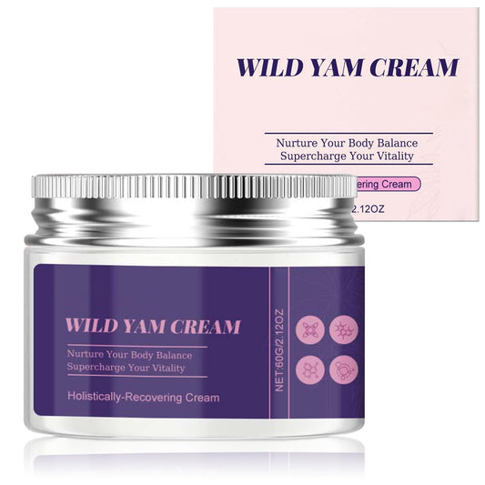 Ledeak Wild Yam Cream for Hormone Balance, 60g Natural Organic Balancing Wild Yam Body Cream for Women Menopause Relief, Botanical Skin Moisturiser for All Skin Types