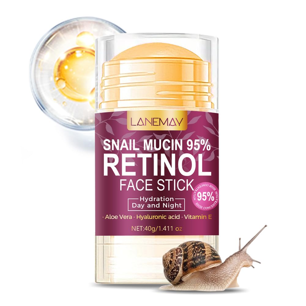 TBeautfave Retinol Face Cream - 95% Snail Mucin Face Moisturizer for Women, Retinol Face Stick, Anti Wrinkle Face Cream - Hydration Day and Night - Hyaluronic Acid, for All Skin Types