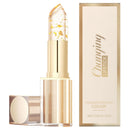 Xunzhi Transferproof Color Changing Lipstick,Temperature Color Change Lip Balm,Moisturizer Lip Balm,Transparente Gold Crystal Color Changing L/ip Stick,Gold Foil Moisturizing Glossy Shine L/ip Gloss
