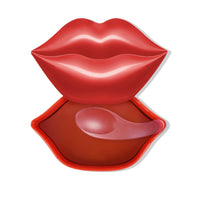 KYDA 20Pcs Moisturizing Lip Mask Set, Collagen Lip Sleep Mask Reduces Lip Lines and Natural Moisture Lip Mask Patches,Effectively Anti-Wrinkle and Nourish The Lip Skin Nourishes Lip Care Pad (B- Red)