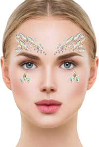 Glamza Festival Face Jewels x6 Sets of Face Gems PLUS x9 Sachets of 10g Glitter Pouches for Face & Body